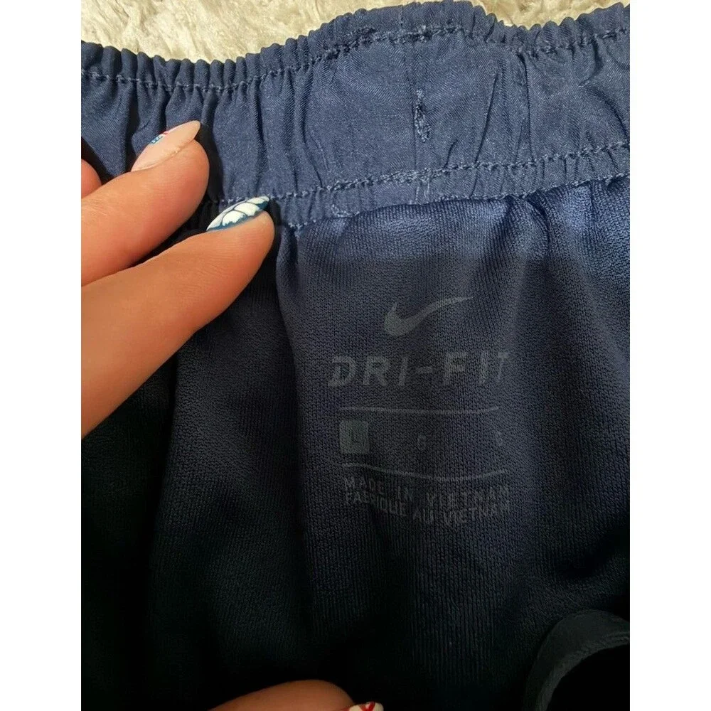 Nike Women's Large Dri-FIT Tempo Mid-Rise Brief-Lined Running Shorts 3” Navy